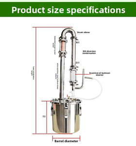 Destilador de Aceites Esenciales Fácil de Usar para el Hogar, Olla de Destilación por Vapor de Acero Inoxidable para Extracción de Hidrosol de Flores y Hierbas Naturales - Product Image 2