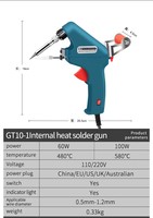 Fer à souder électrique portatif 60W YC D399, pistolet à étain manuel, outil à main avec embouts de tournevis et de couteau