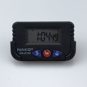 Nako Na-613D <b>Digital</b> Black Alarm Battery Powered Plastic Rectangle Car <b>Clock</b> - Product Image 1