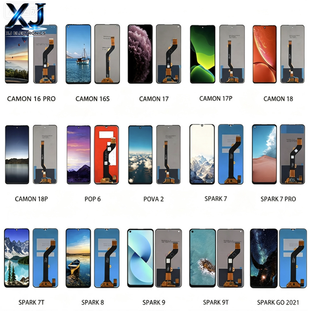 XJ TFT Display Touch Screen Assembly for Tecno Infinix Smart/Spark/Hot/Camon/Note/Pop Phones (>7")