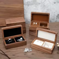 Boîte à bijoux miniature haut de gamme personnalisée en bois, boîte de rangement en bois faite à la main, emballage écologique et recyclable pour montres et bijoux