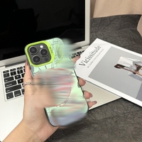 Coque IMD Argentée Colorée pour iPhone 18 Pro Max 17 Pro 16 Pro Max 15 Pro 14 Pro Max 13 12 11 XS XR avec Dos Miroir et Boussole