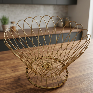 Cesta de Almacenamiento Redonda de Metal, Diseño Minimalista Hecho a Mano, Tipo Vertical para Organizar la Sala de Estar - Product Image 4