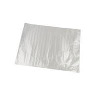 Feuilles de papier d'emballage rectangulaires laminées en aluminium métallisé, de qualité alimentaire, imprimées, pour hamburgers et sandwichs, couleur argent doux