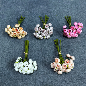 Bouquet de roses artificielles en soie, 27 têtes, décoration de mariage, décoration de la maison, accessoire de photographie - Product Image 2