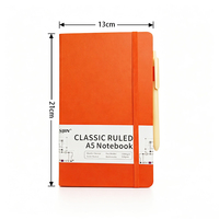 Carnet personnalisé A5 en cuir PU, couverture rigide, 210x130mm, avec fermeture élastique, porte-stylo, marque-page en ruban, pour le bureau, l'école, les cadeaux