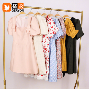 Geryon - Lote de Vestidos de Verano de Algodón Usados para Mujer, Estilo Vintage, 90-98% Nuevos, Camisas Cortas, Ropa Usada al por Mayor - Product Image 1