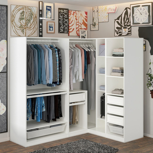 <span class=keywords><strong>Armoire</strong></span> d'angle profonde et spacieuse pour vêtements et accessoires, espace de rangement généreux - Product Image 4
