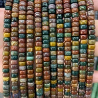 Perles Rondes en Pierre Naturelle 4x7mm, Perles Abacus, Entretoises pour la Fabrication de Bijoux (Bracelets, Colliers) - Vente en Gros