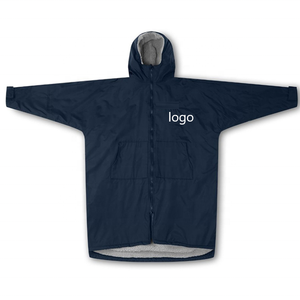 Biểu Tượng Tùy Chỉnh Áo Khoác Không Thấm Nước Dài Tay Áo Khô Surf Áo Thay Đổi Khóa Kéo Bãi Biển Trùm Đầu Áo Khoác Với Lông Cừu Ấm Lót - Product Image 5