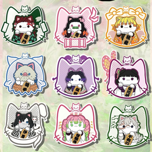 Aimant de réfrigérateur Anime Japonais Tanjiro <span class=keywords><strong>Nezuko</strong></span> Giyu, cadre photo 3D en briques, objet de collection, décoration de chambre mignonne, cadeau pour jeu de table - Product Image 1