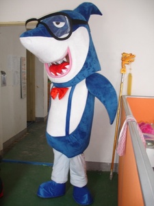 Costume de mascotte de <span class=keywords><strong>requin</strong></span> <span class=keywords><strong>bleu</strong></span> pour adulte, mignon, pour spectacle promotionnel - Product Image 3