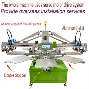 New Automatic 2 Color Multi-Station Garment Screen Printing Machine for T-Shirts and Card Printing with Aluminum Pallet - Product Image 3