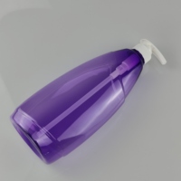 Usine directe 1000ml PET plastique plat bouteille pompe vaisselle liquide shampooing corps lavage Lotion emballage sérigraphie Surface