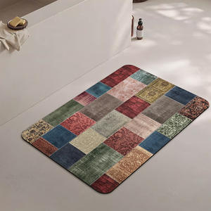 Alfombra de baño de cocina de lujo con luz americana Retro moderna, juego de alfombrillas de cocina antideslizantes impermeables de barro de diatomeas de lino largo - Product Image 4