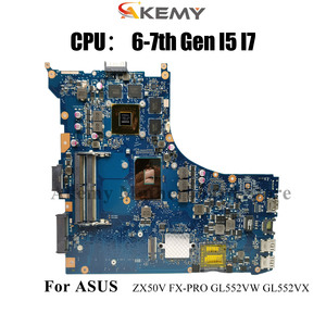 มาเธอร์บอร์ดแล็ปท็อป GL552VX สำหรับ <span class=keywords><strong>ASUS</strong></span> ROG GL552V ZX50V <span class=keywords><strong>FX</strong></span>-PRO GL552VXK GL552VX เมนบอร์ดโน้ตบุ๊คที่มี I7 I5 CPU 100% การทดสอบโอเค STK - Product Image 2