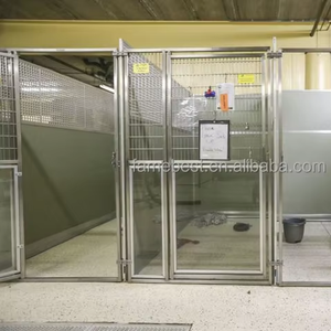 กรงสุนัขสแตนเลสแบบแผงสีพร้อมประตูกระจกสำหรับรับฝากสุนัข - Product Image 6