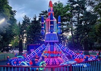 Manèges pour enfants personnalisés : Avions rotatifs d'extérieur pour fêtes foraines, à commande manuelle