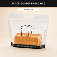 Bolsa Transparente de Plástico con Cierre Zip para Pan Tostado, con Asa de Transporte, para Panadería