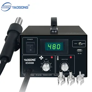 YAOGONG 8508D Hot Air Rework Station Digital Display Strong Air Pump USB Smart Autosleep Adjustable Temperature Heat Gun