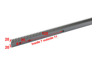 Machine de gravure sur bois CNC 3M support hélicoïdal en acier 29*29*1000 Mm entraînement à mouvement linéaire Crémaillère 1,25 Mod pour portes coulissantes - Product Image 3