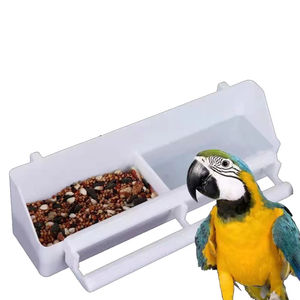 Comedero para Pájaros para Jaula, Comedero Colgante de Plástico con Ganchos, Dispensador de Agua con Perchas para Pequeños Periquitos, Ninfas, Canarios y Loros - Product Image 6