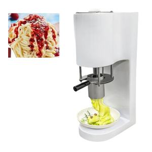 Machine à glaces et sorbets professionnelle de comptoir, en acier inoxydable, pour la préparation de gelato et de crème glacée en forme de spaghetti et de pâtes, pour usage en restaurant. - Product Image 4