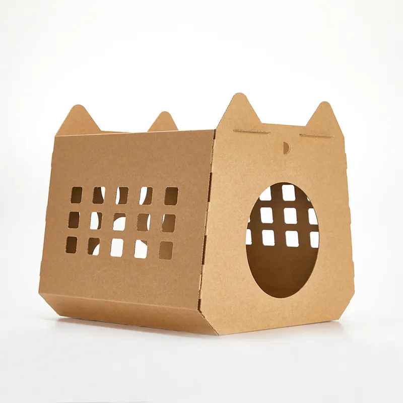 Cuccia Pet Villa prodotti per animali domestici in carta Cat House grande gatto nido su misura carta cartone ondulato