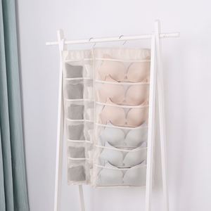 New Hanging Mesh Storage Pocket Foldable Space <b>Saving</b> Closet Organizer with Hooks for Bedroom Wall Balcony Wardrobe - Product Image 1