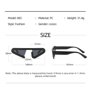 Lunettes de soleil Y2K Steampunk amusantes et originales pour femmes et hommes, protection UV400, monture colorée, lunettes de mode, Gafas De Sol, logo personnalisé - Product Image 3