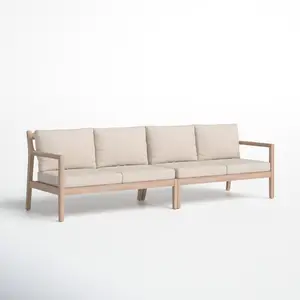 Canapé d'extérieur en teck artisanal canapé en teck de luxe ensemble de meubles d'extérieur en teck
