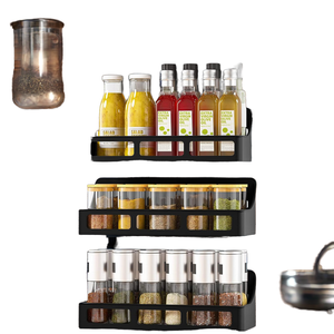 Étagère à épices en plastique robuste pour réfrigérateur, organisateur de cuisine, étagère de rangement, organisateur magnétique pour réfrigérateur - Product Image 1