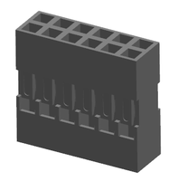 Connecteur à broches double rangée TJC8, pas de 2,54 mm, utilisé pour les cartes de circuits imprimés, conforme RoHS, couleur noire, fabriqué en Chine, prix d'usine