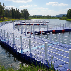 GZZH Schwimmender Doppelsteg Marina Gummifender Anlegestelle mit Deck Stahl-Pontons Schwimmende Doppelwürfel-Kunststoff-Jetski-Anlegestelle - Product Image 4