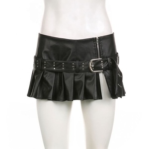 Jupes pour femmes en cuir PU tendance et sexy de qualité supérieure, fabriquées en usine - Product Image 4