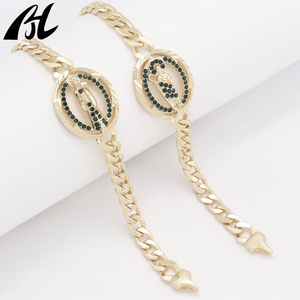 Pulsera Religiosa de San Judas Chapada en Oro de 14K al por Mayor, Joyería Cristiana de Oro, Dijes de la Santa Muerte y Colgantes de Moda - Product Image 1