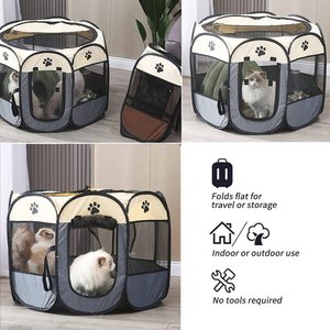 Cage semi-circulaire <span class=keywords><strong>amovible</strong></span> et lavable <span class=keywords><strong>pour</strong></span> chat et <span class=keywords><strong>chien</strong></span>, en tissu Oxford imperméable et respirant, résistante aux chiens, <span class=keywords><strong>pour</strong></span> petits animaux - Product Image 2