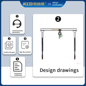 Grue à portique en aluminium avec cadre de base stabilisé Palan électrique de déplacement - Product Image 5