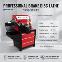 Machine à tournage de disques de frein C45A HengDaFlow à double lame, alimentation automatique, haute vitesse, 380V/220V, équipement de réparation de freins légers