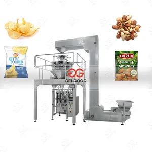 Máquina automática de envasado de alimentos, máquina de embalaje para aperitivos, Pasta, cacahuete, arroz, patatas fritas, bolsas multifunción