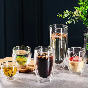 80ml 150ml 250ml 350ml 450ml 650ml alta borosilicato doppia parete tazza di vetro con e <span class=keywords><strong>senza</strong></span> <span class=keywords><strong>manico</strong></span> per il tè caffè succo di latte - Product Image 6