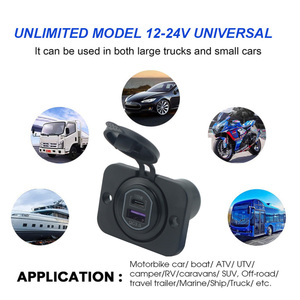 พอร์ต PD3.0 100W และ Quick Charge 3.0 ช่องเสียบที่จุดบุหรี่แบบกันน้ำ วัสดุโลหะ ใช้แทนช่องเสียบ USB ในรถยนต์ - Product Image 6