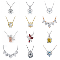 Goede Eeuw 18K Massief Gouden Lab Grown Diamant Liefdesscriptie Fijne Ketting Romantische Hanger Cadeau voor Haar Valentijn Mode Sieraden