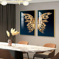 Tableau mural papillon moderne minimaliste de luxe léger, décoration murale pour salon, fond de canapé, chambre à coucher, salle à manger