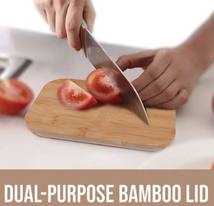 Bát đồ ăn loại và rõ ràng Kính Hộp Ăn Trưa thực phẩm lưu trữ container Crisper hộp với nắp tre phẳng - Product Image 6