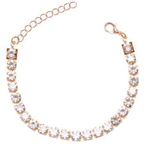 European American Style Minimalist Crystal Rhinestone <b>Bracelet</b> Gold Two Piece <b>Adjustable</b> Geometric Design Women's Everyday Wear - Product Image 5