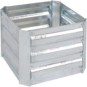 Silver Rectangular Raised Garden Bed Custom Sizes Galvanized Metal Planter Boxes <b>for</b> Outdoor Vegetables Flowers & <b>Herbs</b> Planting - Product Image 1
