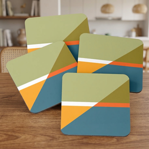 Posavasos de Resina y MDF de Lujo al por Mayor, Cuadrados y Redondos, Diseño Único Hecho a Mano, Decoración de Mesa para Hoteles y Resorts, Arte Lunar de la India - Product Image 2