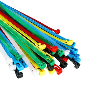 Fastener Nylon Cable Tie Zip Tie Reusable Fastening Black Cable Ties Wholesale Removable And Reusable Plastic 5*150mm