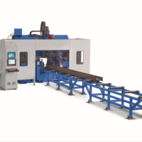Mesin Pemotong, Penanda, dan Pembor Balok CNC 3D dengan Kontrol PLC, Spindle Utama BT40, Peralatan Pemotong Balok CNC